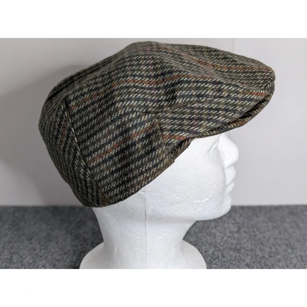 Vintage Shandon Headwear Newsboy Hat Cap EXL Donegal Tweed IRELAND WOOL - 7 5/8